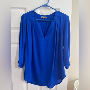 PLEIONE - Blue 3/4 Sleeve Blouse